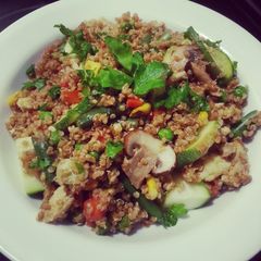 Quinoa "Fried Rice" A picture of Quinoa "Fried Rice".