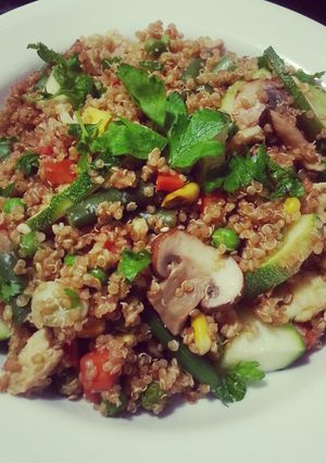 A picture of Quinoa "Fried Rice".