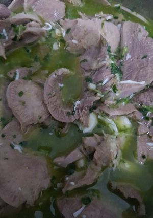 Una foto de Lengua de novillo a la vinagreta