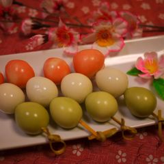 A picture of Tricolored Quail Eggs for Hanami Bentos.