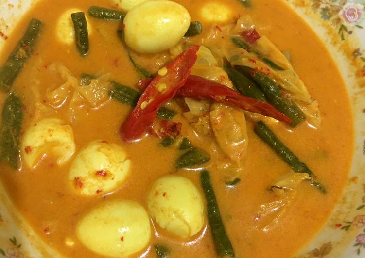 Gulai Telur Puyuh dan Sayur