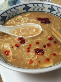 A picture of Rich and Tangy Miso Hot and Sour Noodle Soup.