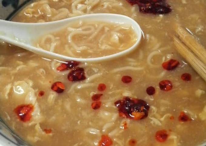 Recipe of Award-winning Rich and Tangy Miso Hot and Sour Noodle Soup