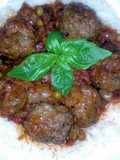 Sig's crockpot meatballs with chorizo sauce
