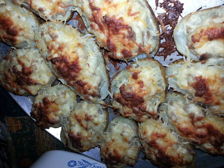Recipe twice baked stuffed potato wedges which So Delicious