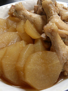 A picture of Stewed Daikon Radish and Chicken Drumettes.