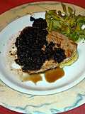 Quick tuna with olive sauce