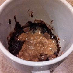 A picture of Double Chocolate Chip Peanut Butter Mug Cookie.
