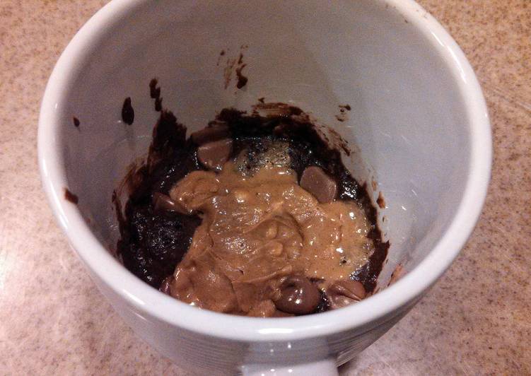 Simple Way to Prepare Ultimate Double Chocolate Chip Peanut Butter Mug Cookie