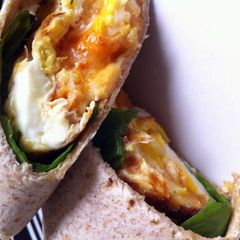 A picture of Cheese egg And Spinach Leaf Morning Wrap.