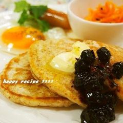 A picture of Breakfast Crumpets with Roasted Wheat Germ.