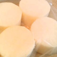 A picture of Frozen Daikon Radish to Keep in a Ziploc Freezer Bag.