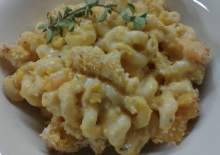 Recipe of Homemade 3 Cheese Butternut Squash Mac &amp; Cheese