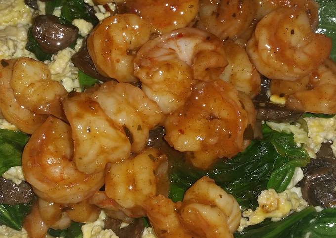 Jerk Shrimp and Spinach