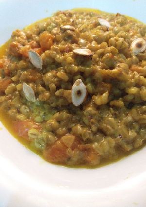 Una foto de Risotto de cebada perlada
