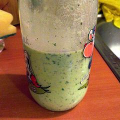 A picture of quark cheese smoothie.