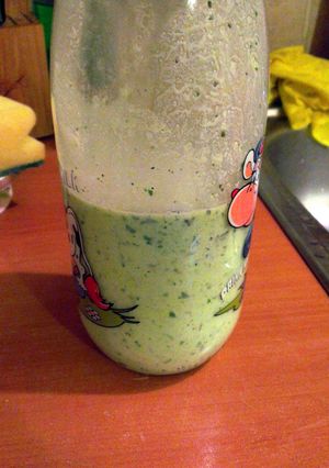 A picture of quark cheese smoothie.