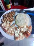 Delicious Dory Fillets with Creamy Mashed Potato and Garlic and Herb Turkish Bread.