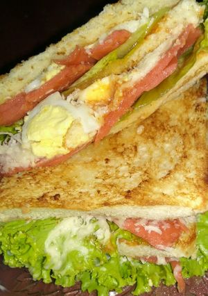 Foto resep Roti sosis bakar (sandwich)