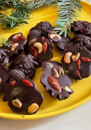 Une photo de 🎁Mendiant chocolat 🍫 fête 🥳 noël 🎅