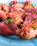 Alitas de pollo al horno, con soja, miel y limón