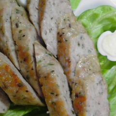 A picture of Japanese-seasoned Chicken Sausage.