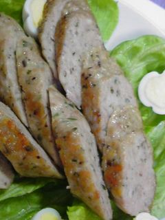 A picture of Japanese-seasoned Chicken Sausage.