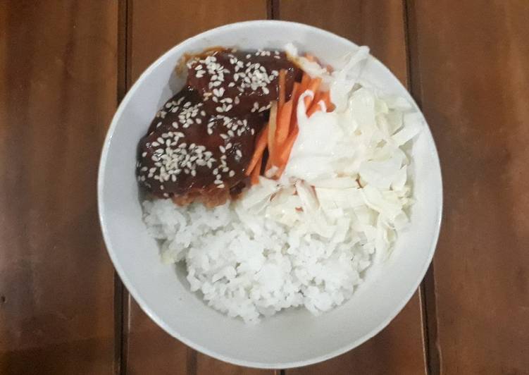 Resep Rice bowl barbeque yang Bisa Manjain Lidah