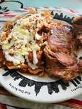 Chilaquiles Morita with Grilled Meat