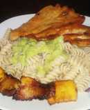 💃 Maravillosa milanesa con pasta y delicioso pesto🌿🌱🍴