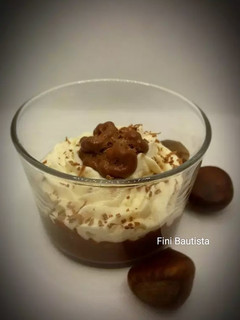 Una foto de Mousse de crema de castañas y chocolate (sin gelatina)