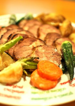A picture of Roast Pork With Shio-Koji and Garlic.