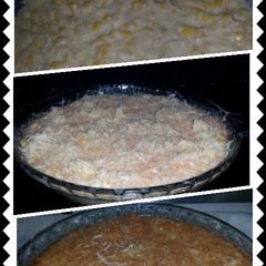 A picture of my mom's corn pie.