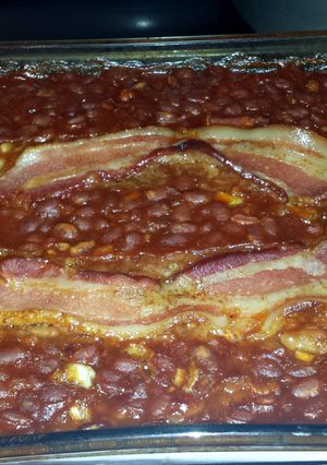 A picture of Mimi's Baked Beans.
