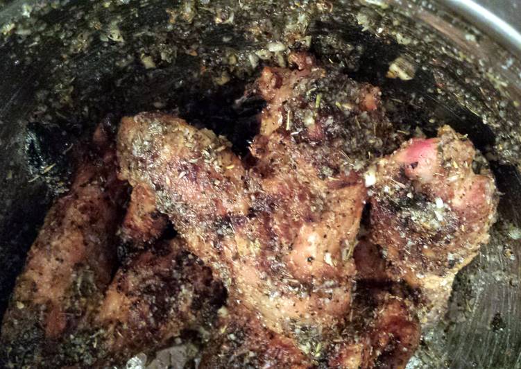 Steps to Make Homemade Mimi&#39;s Garlic Parm Chicken wings