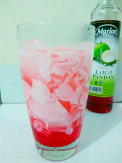 Foto resep Es kopyor merah putih