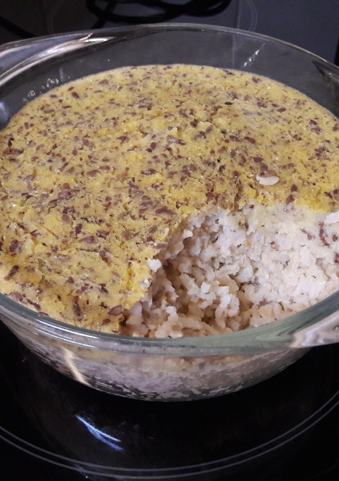 Una foto de 🇪🇸"Arroz con costra de Elche" vegano