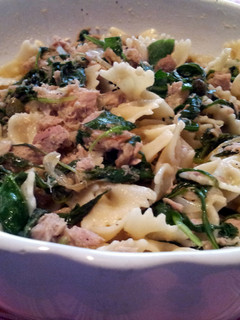 A picture of AMIEs FARFALLE with TUNA, CAPERs & ROCKET.