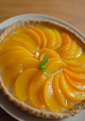 A picture of Easy Macrobiotic Peach Tart.
