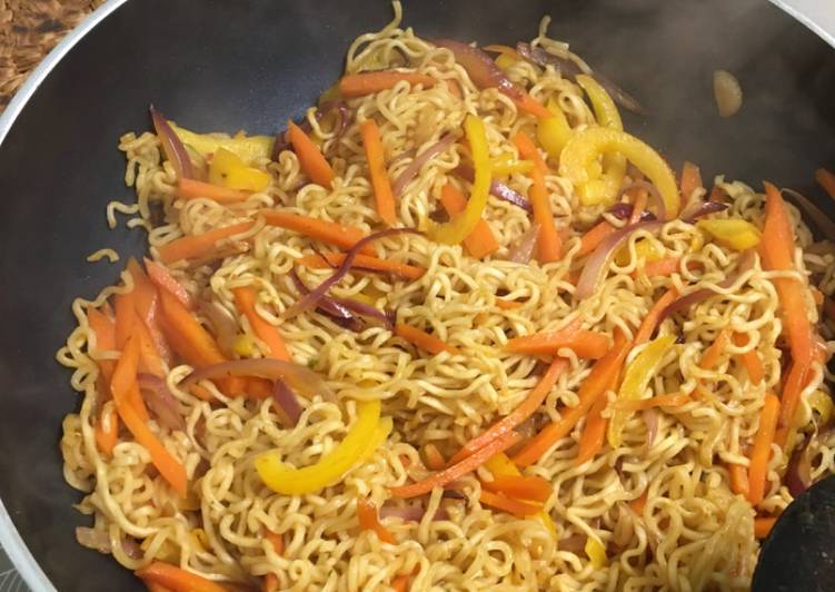 Step-by-Step Guide to Make Homemade Stir fried noodles with veg