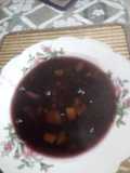 Mazamorra morada con papaya