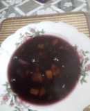 Mazamorra morada con papaya