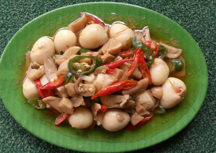 Resep Tumis Jamur Telur Puyuh Oleh Dapur Arin Cookpad