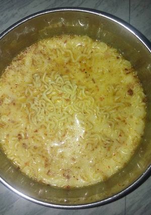 Foto resep Mi instan kuah susu