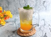 Gambar es jeruk kelapa