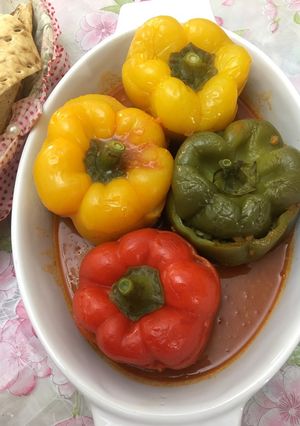 عکسی از دستور دلمه فلفل دلمه ای