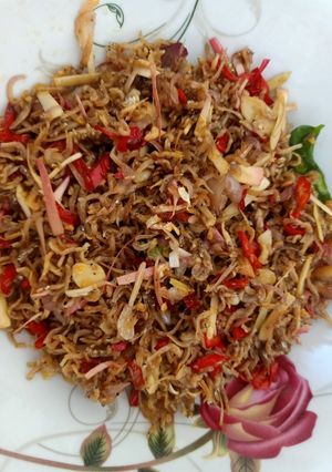 Foto resep Teri kecombrang (bunga rebung)
