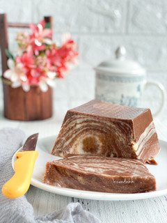 Foto resep Puding roti tawar zebra