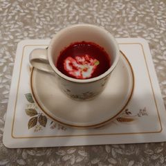 A picture of (Vegan) Beetroot and Butternut Squash Soup.