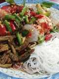 ตำกุ้ง​ทูโทนปลาร้านัว